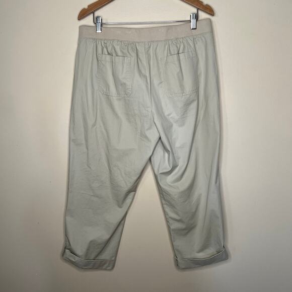 Talbots Pull On Drawstring Cropped Casual Pants Roll Up Ankle 14P - Picture 3 of 6